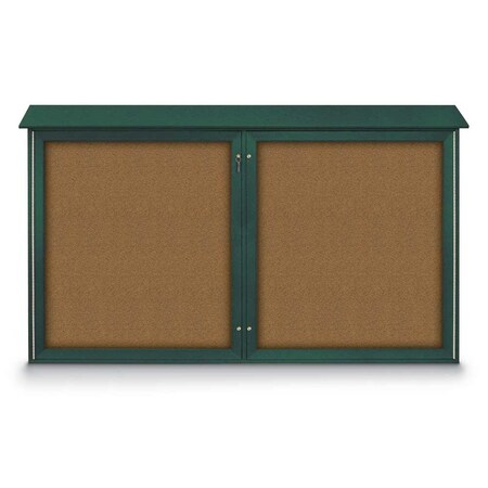 United Visual Products Open Faced Traditional Rounded Corkboard UV646ARC-SATIN-FORBO